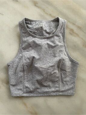 JoyLab Heather Gray Cropped Tank size S